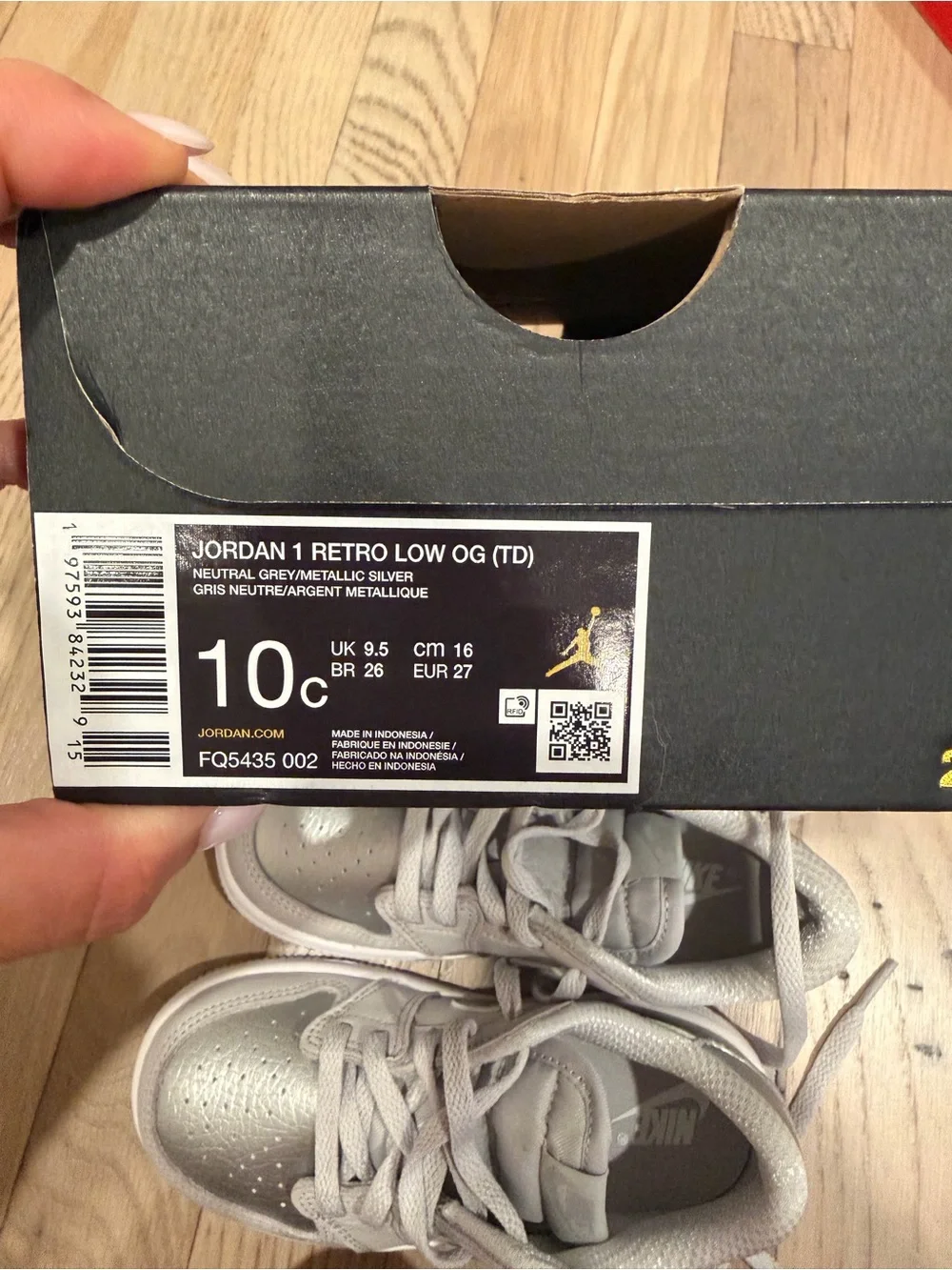 JORDAN 1 RETRO LOW OG (TD) size 10